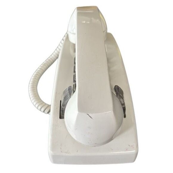 Cortelco ITT White Vintage Touch Tone Wall Phone *Not Tested* - Picture 8 of 11